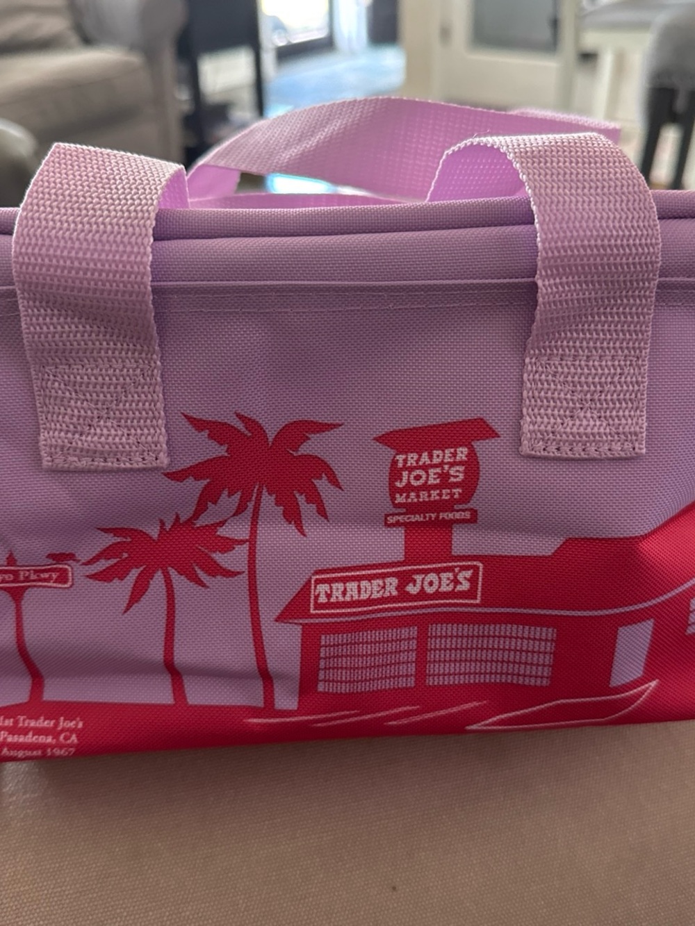 Trader Joe's purple Insulated Tote